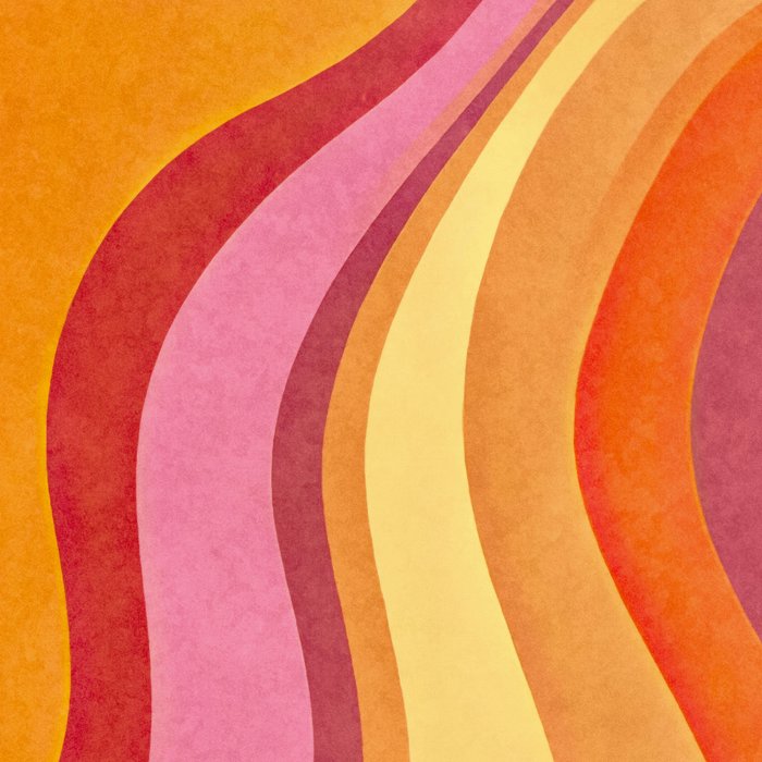 Retro Groovy Wavy Watercolor Color Block Hot Summer Vibes Coffee Mug Gallery Image 2