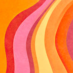 Retro Groovy Wavy Watercolor Color Block Hot Summer Vibes Coffee Mug Gallery Image 2