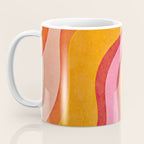 Retro Groovy Wavy Watercolor Color Block Hot Summer Vibes Coffee Mug Gallery Image 3