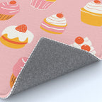 Pink cupcake cartoon food pattern Rug Gallery Image 4