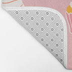 Pink cupcake cartoon food pattern Bath Mat Gallery Image 2