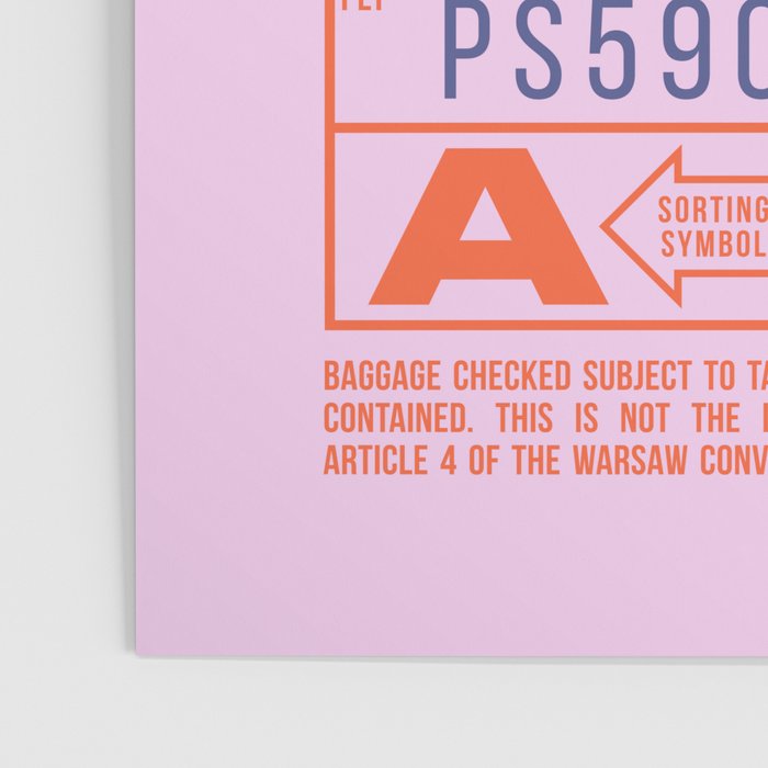 Luggage Tag B - ORD Chicago USA Poster Gallery Image 3