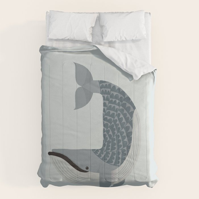 Whimsical Blue Whale Comforter Gallery Image 6