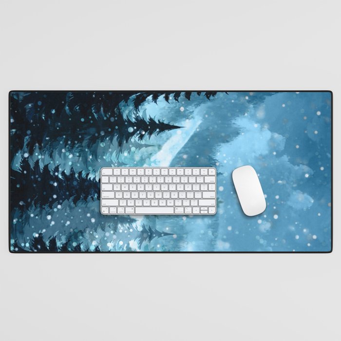 Winter Night Desk Mat Gallery Image 1