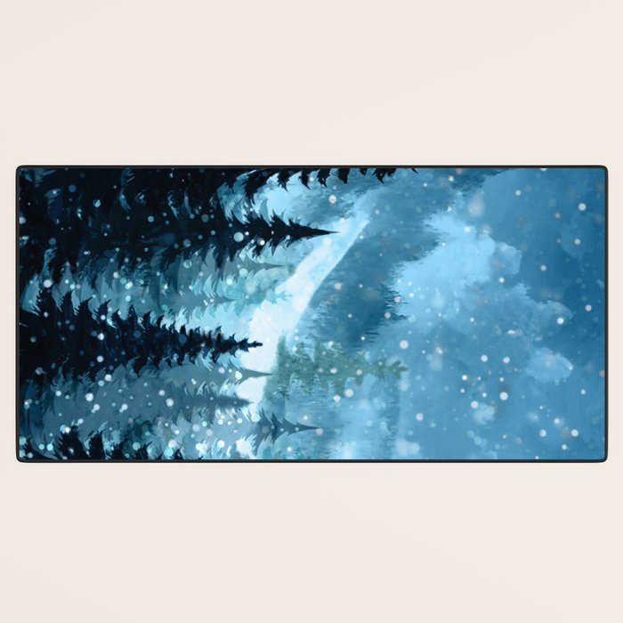 Winter Night Desk Mat Gallery Image 3