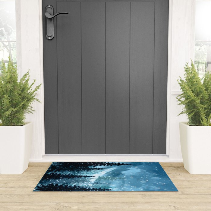 Winter Night Welcome Mat Gallery Image 3