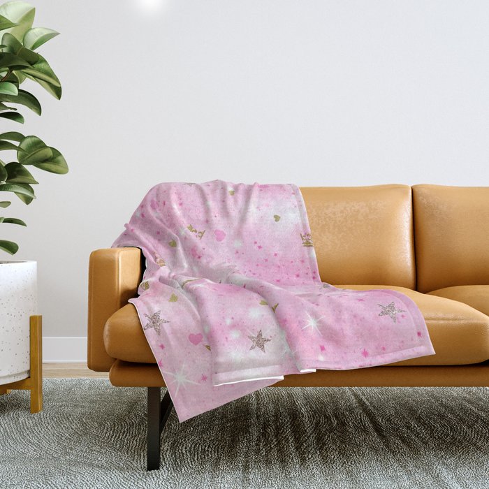 Pink Princess Throw Blanket Gallery Image 1