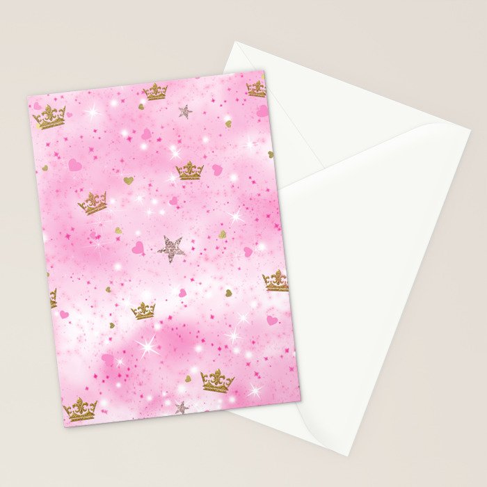 Pink Princess Stationery Card Gallery Image 2