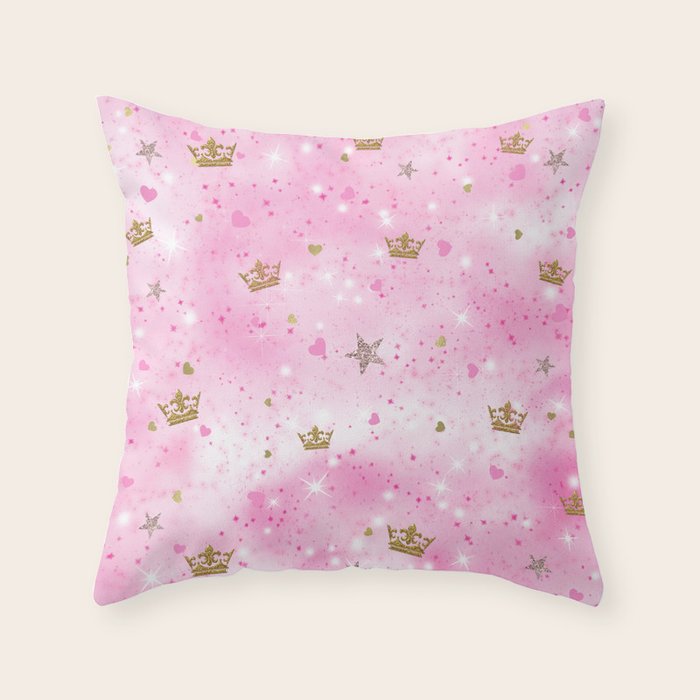 Pink Princess Throw Pillow Gallery Image 1