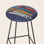 Retro Colorful Skis Stool Gallery Image 2