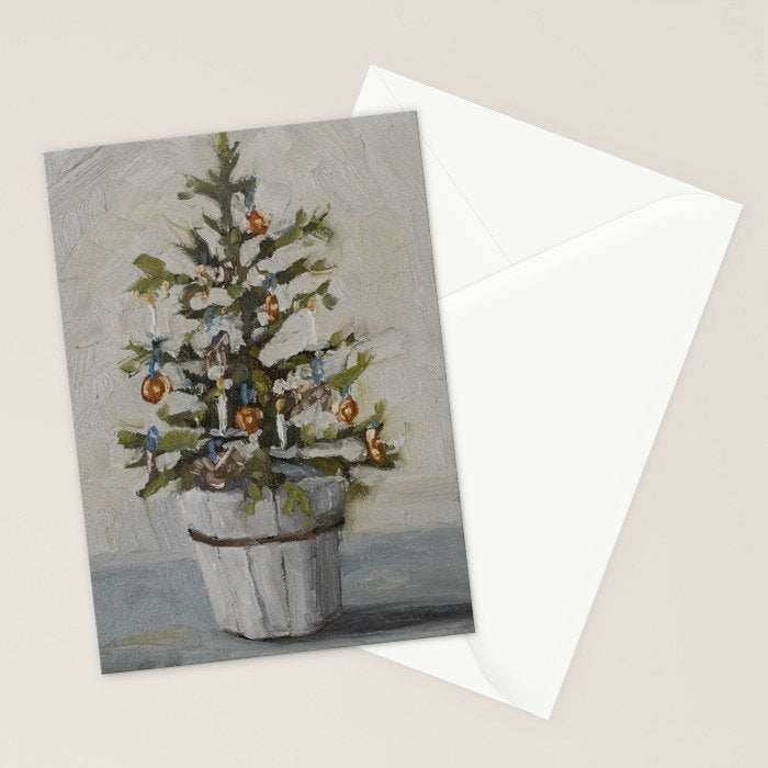 Christmas Tree in a Bucket Stationery Card Gallery Image 2