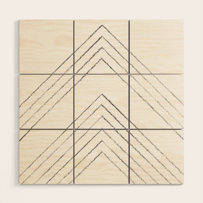 Geometric line art 4 Wood Wall Art Gallery Image 1