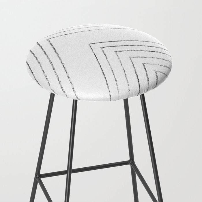 Geometric line art 4 Stool Gallery Image 2