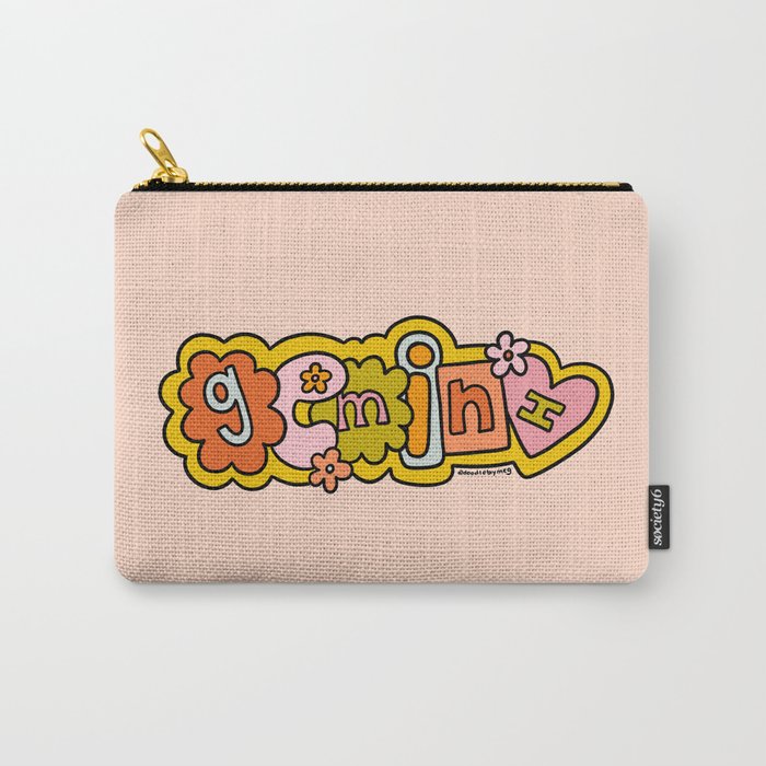 Gemini Doodle Letters Carry All Pouch Gallery Image 1