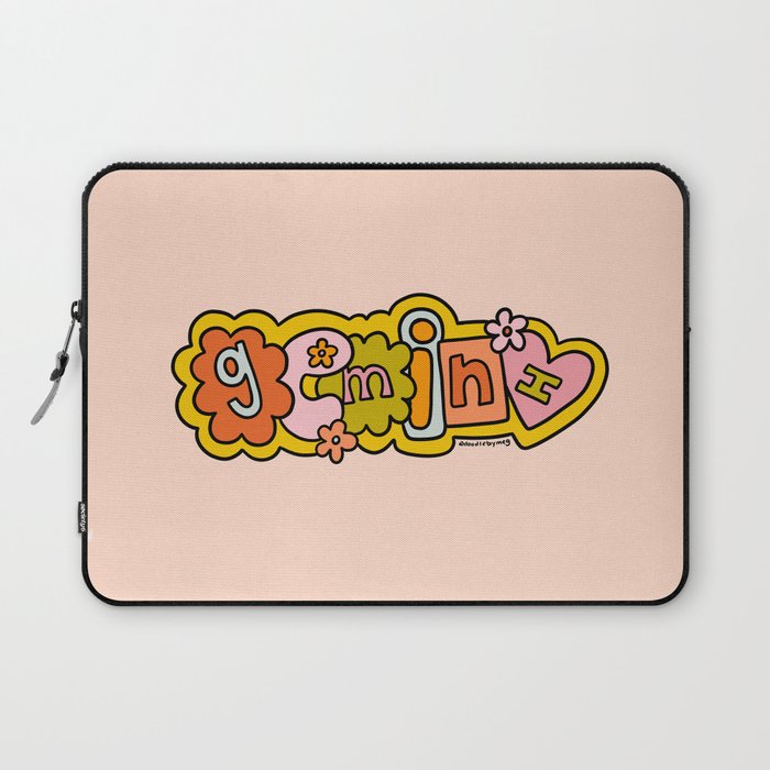 Gemini Doodle Letters Laptop Sleeve Gallery Image 1