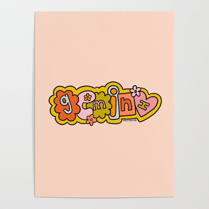 Gemini Doodle Letters Poster Gallery Image 1