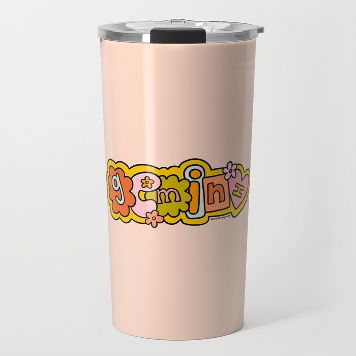 Gemini Doodle Letters Travel Mug Gallery Image 1