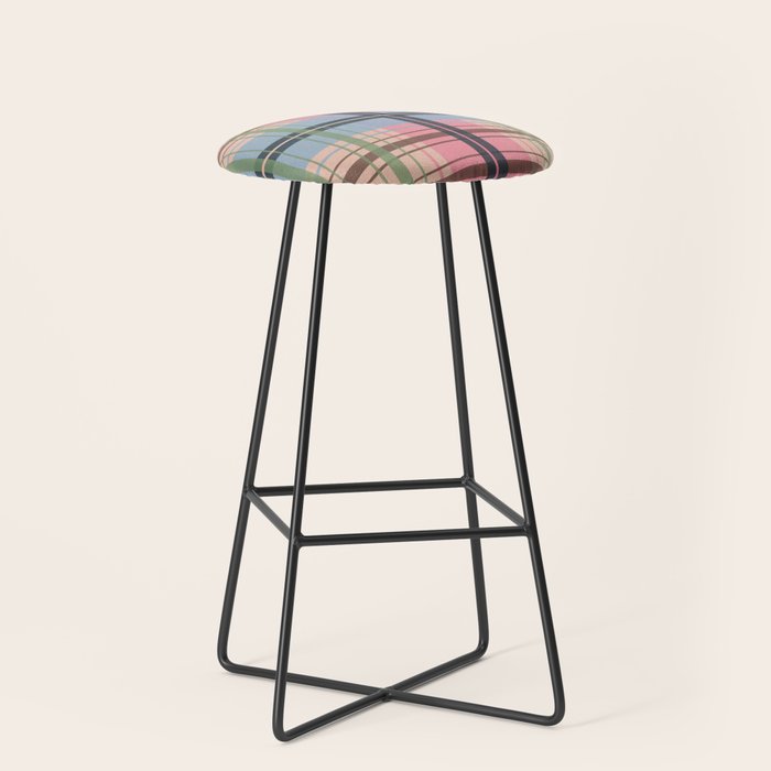 Pastel Tartan Delight Stool Gallery Image 1