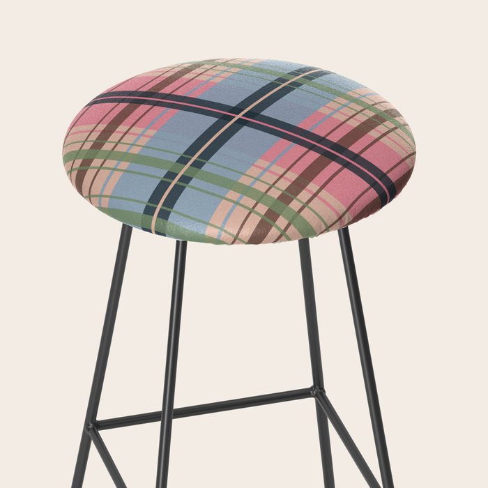 Pastel Tartan Delight Stool Gallery Image 2