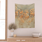 Mustard Yellow Flowers - Flower photography by Ingrid Beddoes Wall Tapestry Gallery Image 2
