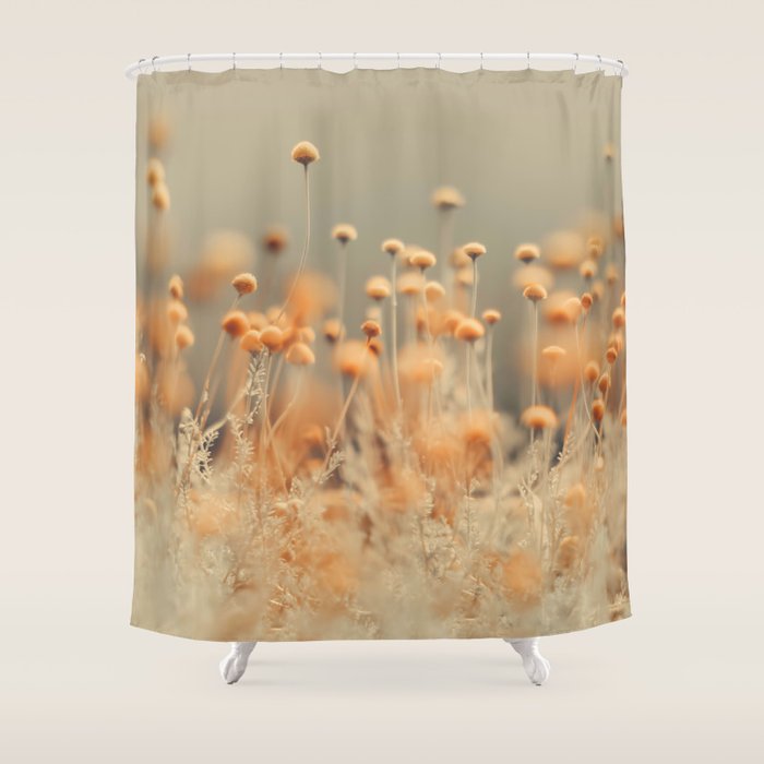 Mustard Yellow Flowers - Flower photography by Ingrid Beddoes Shower Curtain Gallery Image 1