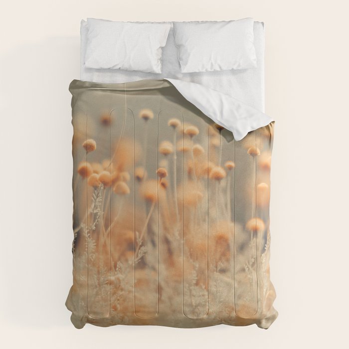 Mustard Yellow Flowers - Flower photography by Ingrid Beddoes Comforter Gallery Image 6