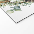 Cardinal Christmas Wreath, Floral Prints Welcome Mat Gallery Image 2