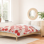 Red Cherries & Beige Checker Duvet Cover Gallery Image 2