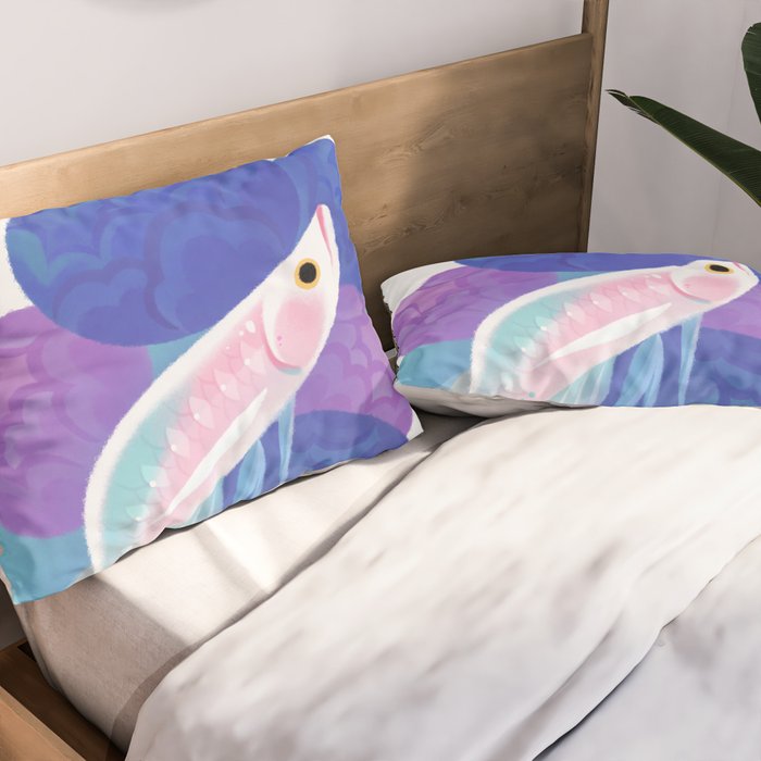 Arowana and peony Pillow Sham Gallery Image 2