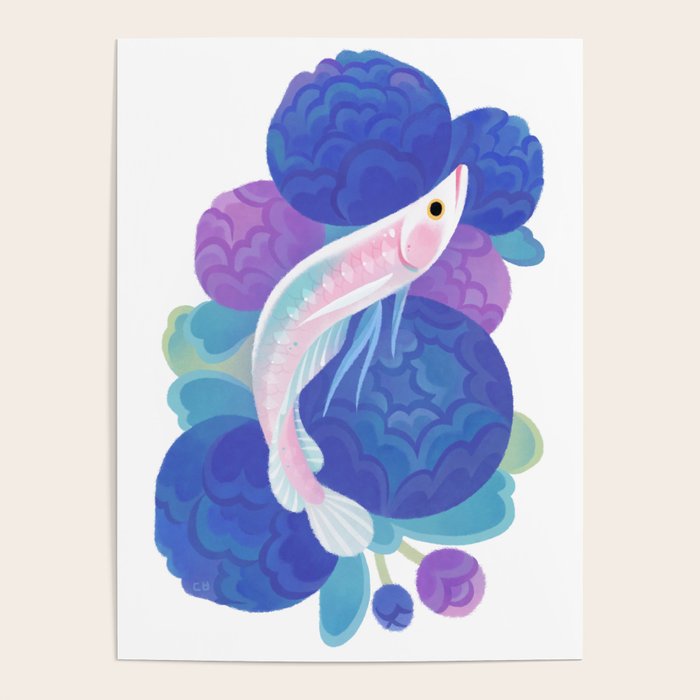 Arowana and peony Poster Gallery Image 4