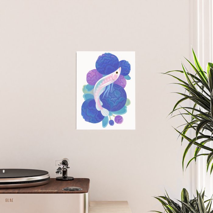 Arowana and peony Poster Gallery Image 2
