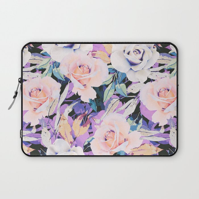 Modern Dark Vibrant Flowery D Laptop Sleeve Gallery Image 1