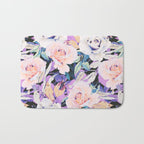 Modern Dark Vibrant Flowery D Bath Mat Gallery Image 1
