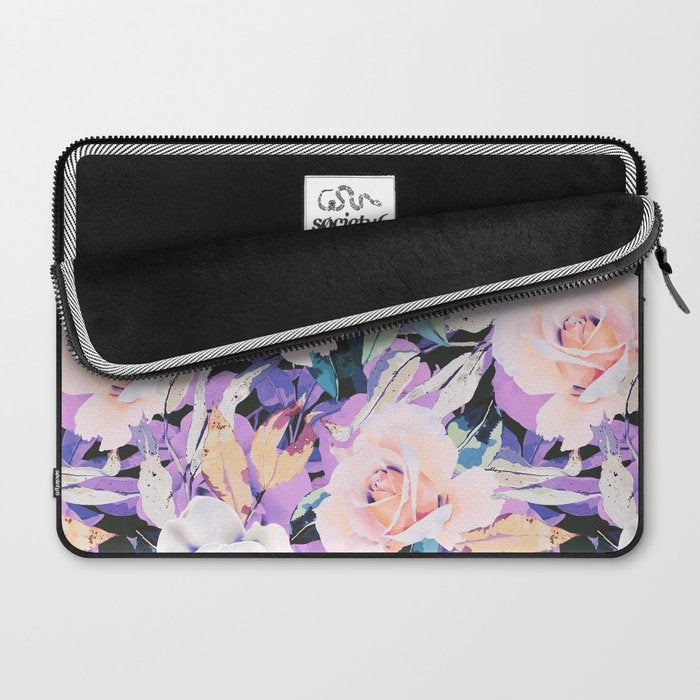 Modern Dark Vibrant Flowery D Laptop Sleeve Gallery Image 2