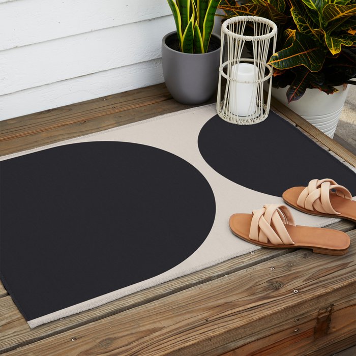 Scandinavian Minimalist Abstract Arches  Outdoor Rug Gallery Image 2