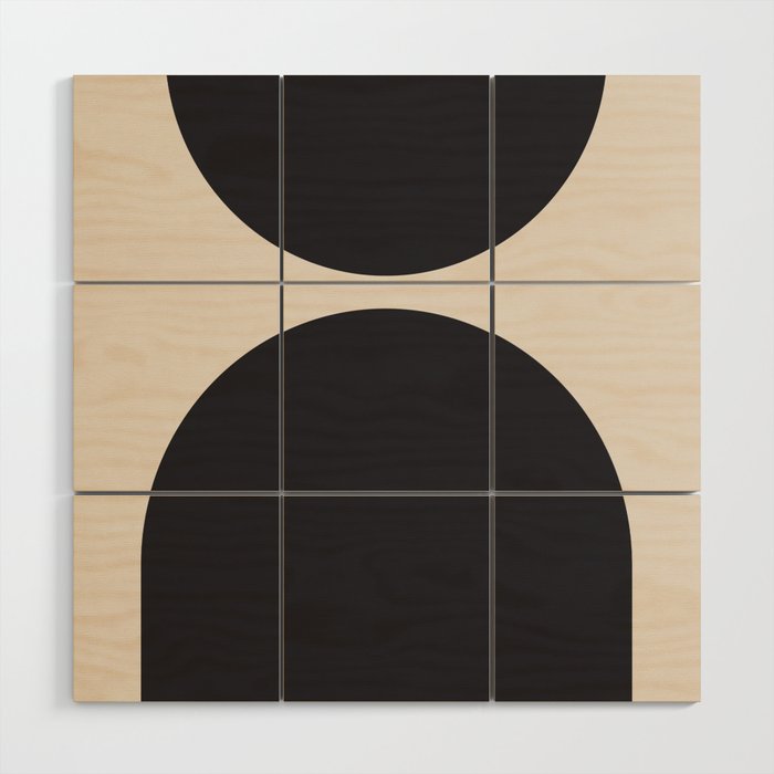 Scandinavian Minimalist Abstract Arches  Wood Wall Art Gallery Image 1