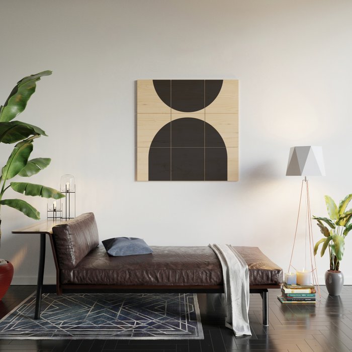 Scandinavian Minimalist Abstract Arches  Wood Wall Art Gallery Image 2