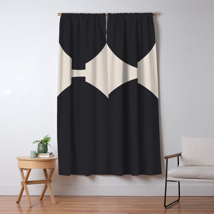 Scandinavian Minimalist Abstract Arches  Window Curtain Gallery Image 5