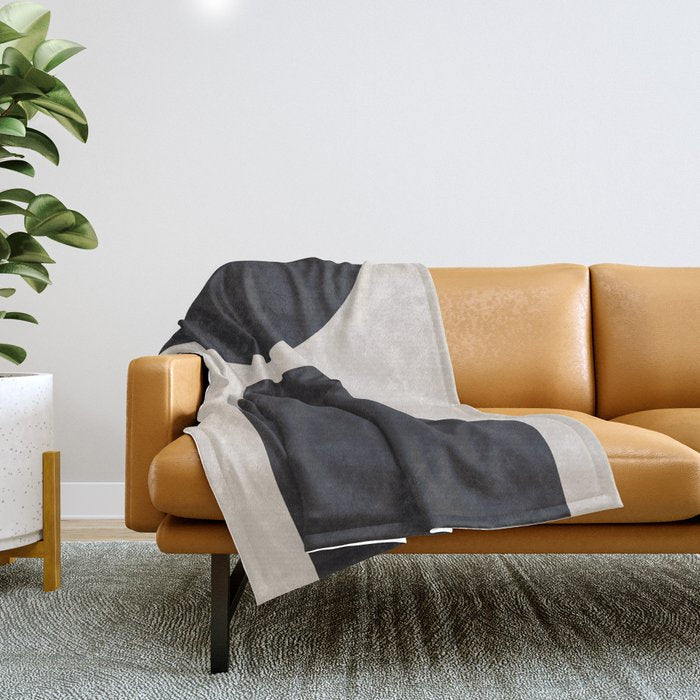 Scandinavian Minimalist Abstract Arches  Throw Blanket Gallery Image 1