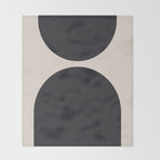 Scandinavian Minimalist Abstract Arches  Throw Blanket Gallery Image 2