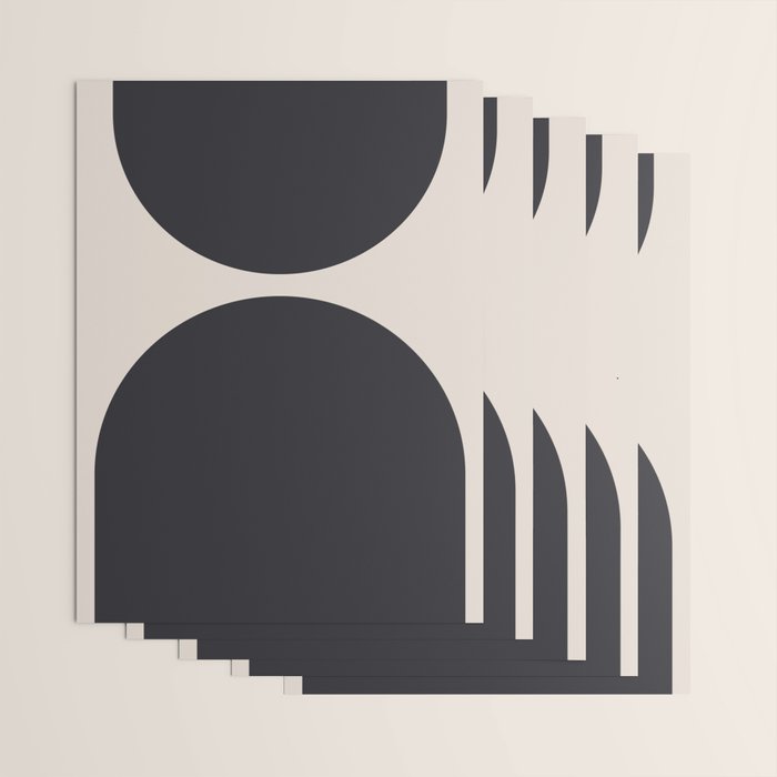 Scandinavian Minimalist Abstract Arches  Wrapping Paper Gallery Image 3