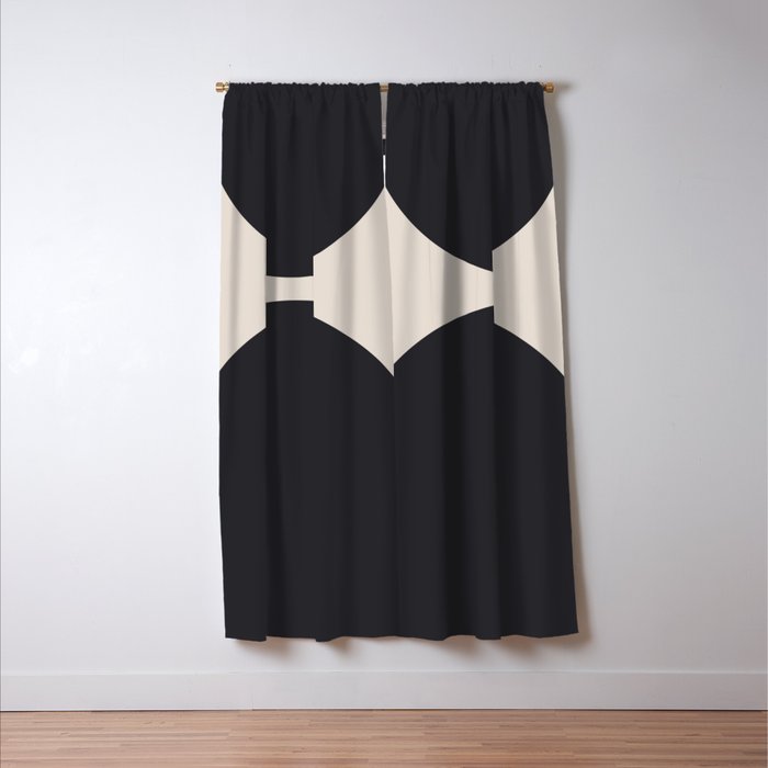 Scandinavian Minimalist Abstract Arches  Window Curtain Gallery Image 3