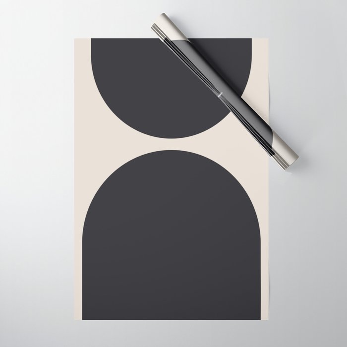 Scandinavian Minimalist Abstract Arches  Wrapping Paper Gallery Image 1