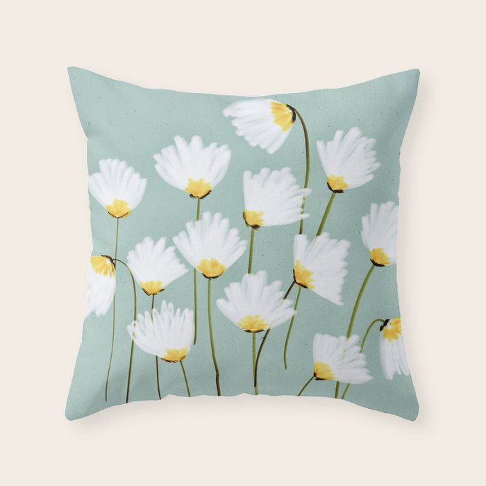 Delicate blooms Throw Pillow Gallery Image 1