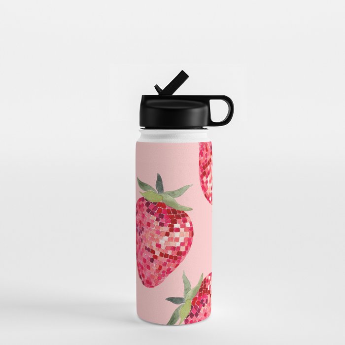 Disco Ball Strawberry Water Bottle Gallery Image 1