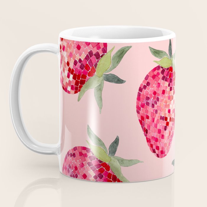 Disco Ball Strawberry Coffee Mug Gallery Image 3