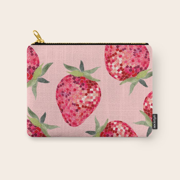 Disco Ball Strawberry Carry All Pouch Gallery Image 1