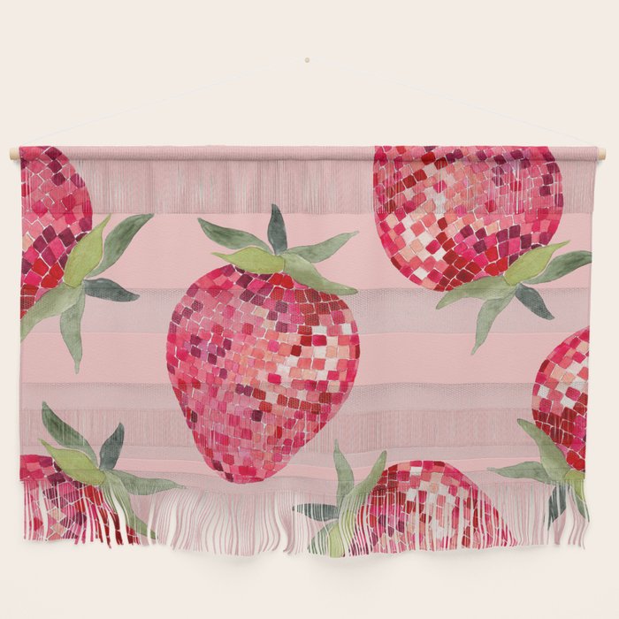 Disco Ball Strawberry Wall Hanging Gallery Image 1