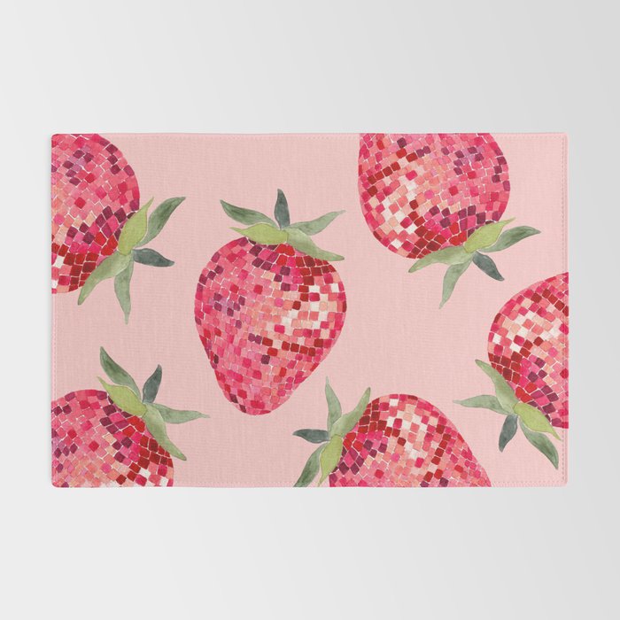 Disco Ball Strawberry Rug Gallery Image 2