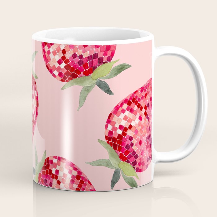 Disco Ball Strawberry Coffee Mug Gallery Image 1